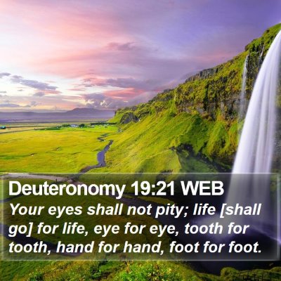 Deuteronomy 19:21 WEB Bible Verse Image
