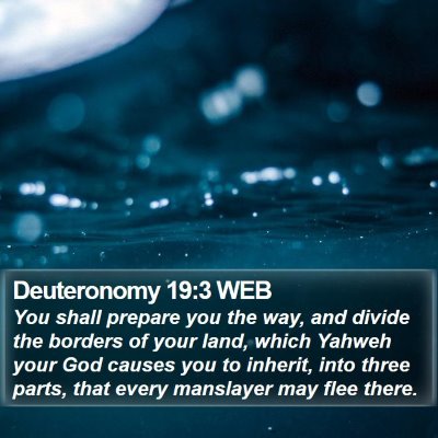 Deuteronomy 19:3 WEB Bible Verse Image
