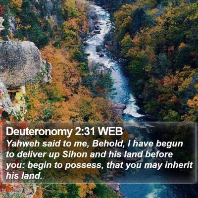 Deuteronomy 2:31 WEB Bible Verse Image