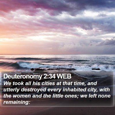 Deuteronomy 2:34 WEB Bible Verse Image