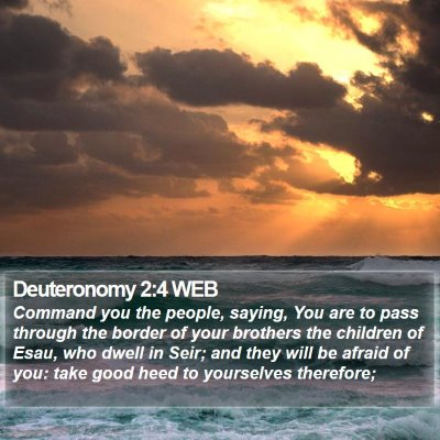 Deuteronomy 2:4 WEB Bible Verse Image