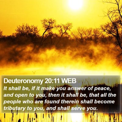 Deuteronomy 20:11 WEB Bible Verse Image