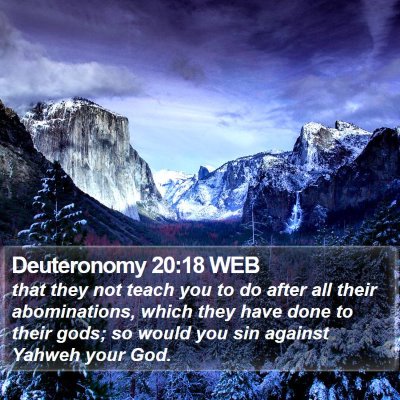 Deuteronomy 20:18 WEB Bible Verse Image
