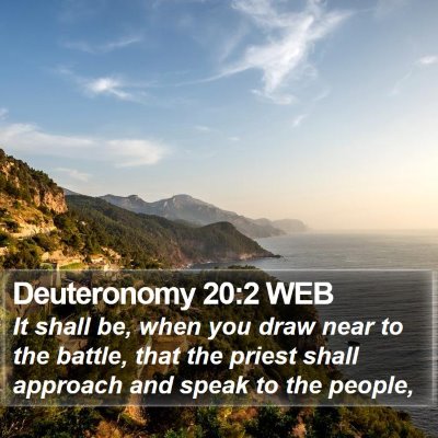 Deuteronomy 20:2 WEB Bible Verse Image