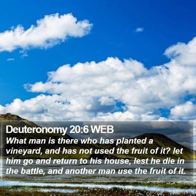 Deuteronomy 20:6 WEB Bible Verse Image