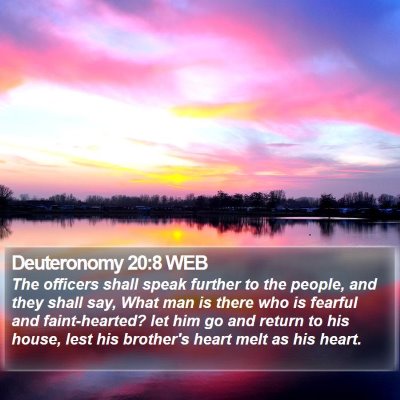 Deuteronomy 20:8 WEB Bible Verse Image