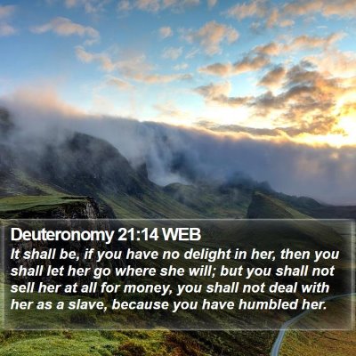 Deuteronomy 21:14 WEB Bible Verse Image