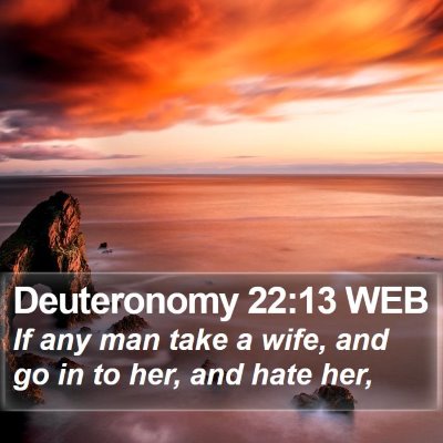 Deuteronomy 22:13 WEB Bible Verse Image