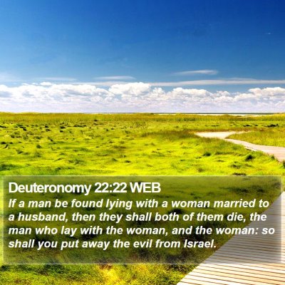 Deuteronomy 22:22 WEB Bible Verse Image