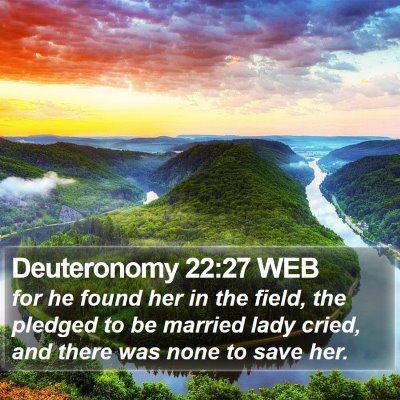 Deuteronomy 22:27 WEB Bible Verse Image