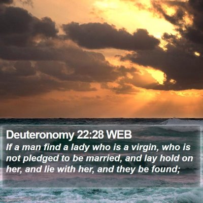 Deuteronomy 22:28 WEB Bible Verse Image