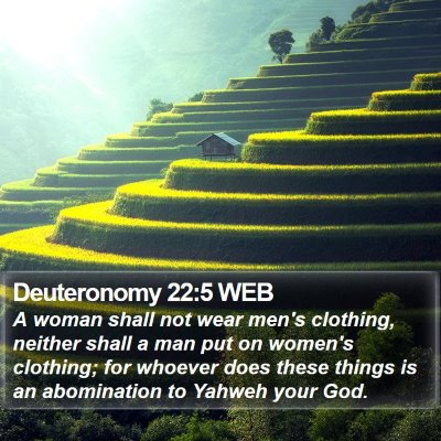 Deuteronomy 22:5 WEB Bible Verse Image