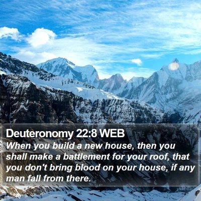 Deuteronomy 22:8 WEB Bible Verse Image