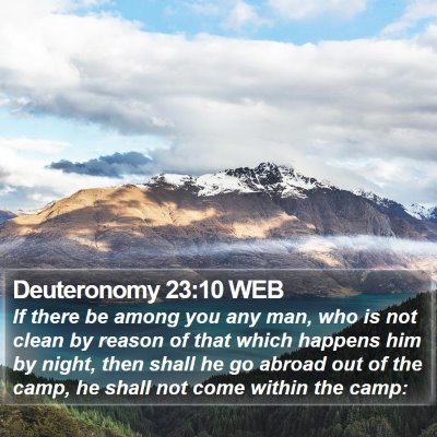 Deuteronomy 23:10 WEB Bible Verse Image