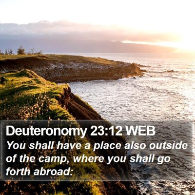 Deuteronomy 23:12 WEB Bible Verse Image
