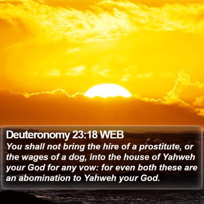 Deuteronomy 23:18 WEB Bible Verse Image