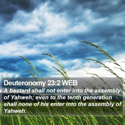 Deuteronomy 23:2 WEB Bible Verse Image