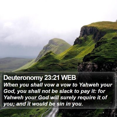 Deuteronomy 23:21 WEB Bible Verse Image
