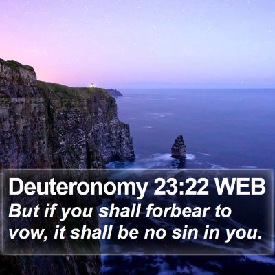Deuteronomy 23:22 WEB Bible Verse Image