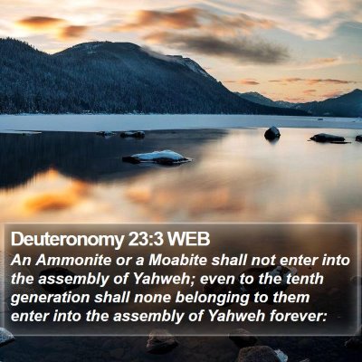 Deuteronomy 23:3 WEB Bible Verse Image