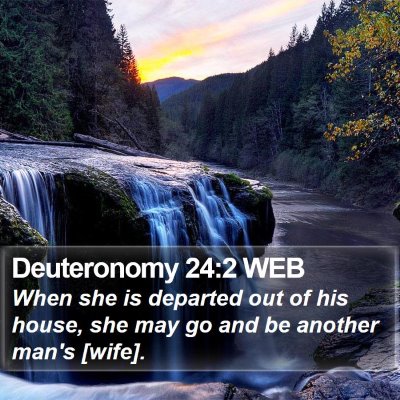 Deuteronomy 24:2 WEB Bible Verse Image