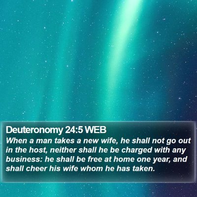 Deuteronomy 24:5 WEB Bible Verse Image