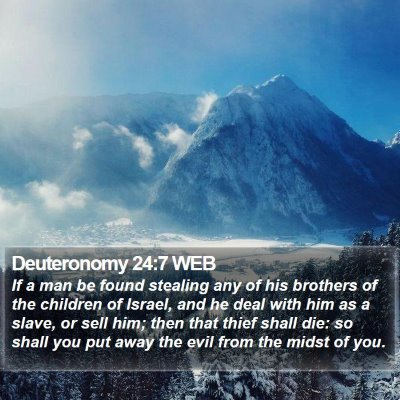 Deuteronomy 24:7 WEB Bible Verse Image