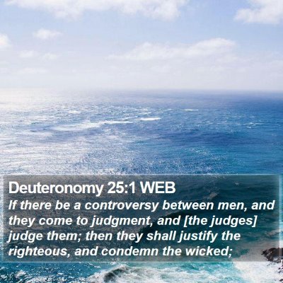 Deuteronomy 25:1 WEB Bible Verse Image
