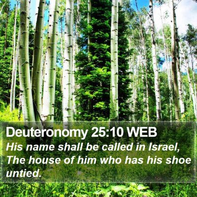Deuteronomy 25:10 WEB Bible Verse Image