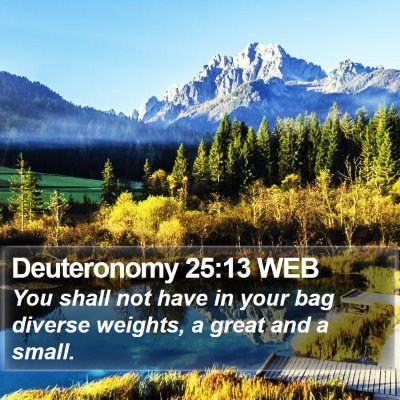 Deuteronomy 25:13 WEB Bible Verse Image
