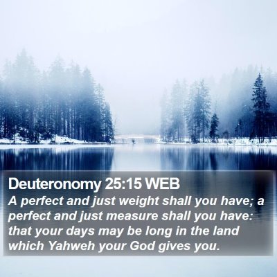 Deuteronomy 25:15 WEB Bible Verse Image