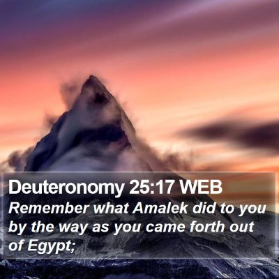 Deuteronomy 25:17 WEB Bible Verse Image
