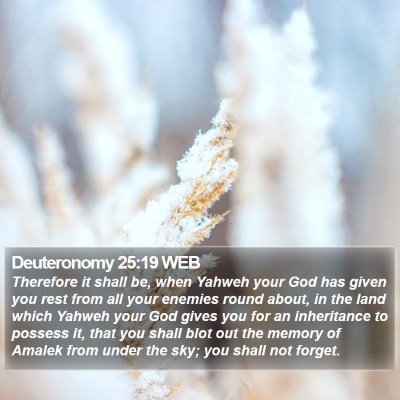 Deuteronomy 25:19 WEB Bible Verse Image