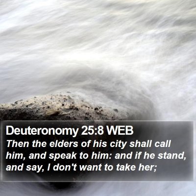 Deuteronomy 25:8 WEB Bible Verse Image