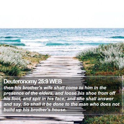 Deuteronomy 25:9 WEB Bible Verse Image