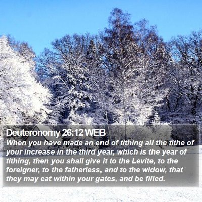 Deuteronomy 26:12 WEB Bible Verse Image