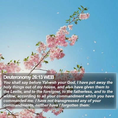 Deuteronomy 26:13 WEB Bible Verse Image