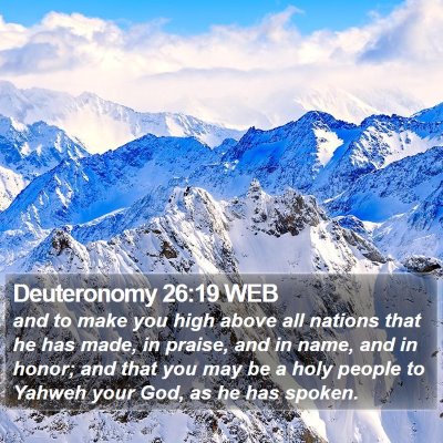 Deuteronomy 26:19 WEB Bible Verse Image