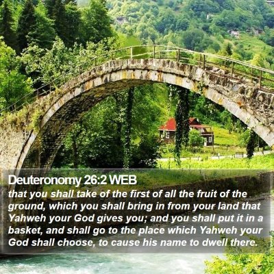 Deuteronomy 26:2 WEB Bible Verse Image