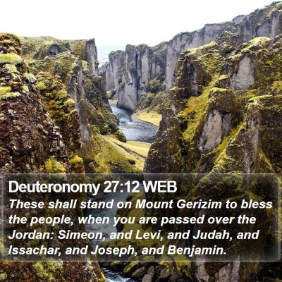 Deuteronomy 27:12 WEB Bible Verse Image