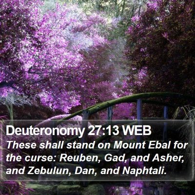 Deuteronomy 27:13 WEB Bible Verse Image
