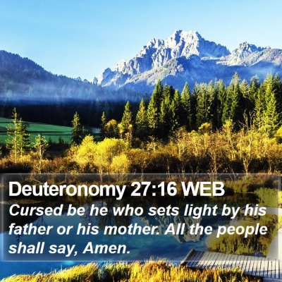 Deuteronomy 27:16 WEB Bible Verse Image