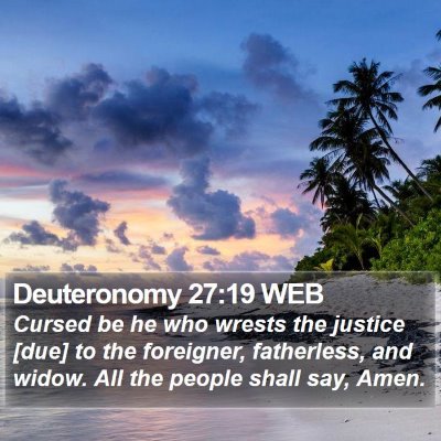 Deuteronomy 27:19 WEB Bible Verse Image