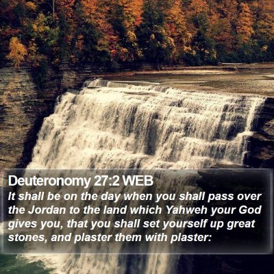 Deuteronomy 27:2 WEB Bible Verse Image