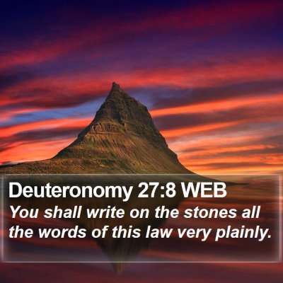 Deuteronomy 27:8 WEB Bible Verse Image