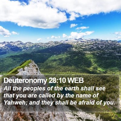 Deuteronomy 28:10 WEB Bible Verse Image