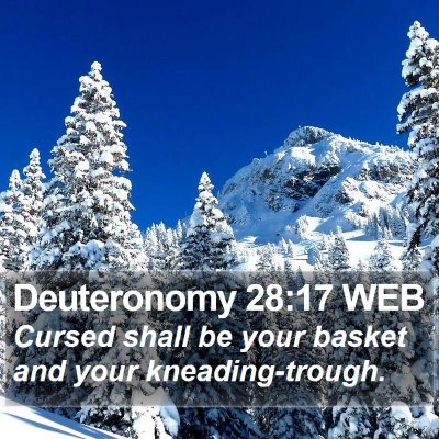 Deuteronomy 28:17 WEB Bible Verse Image