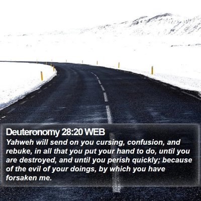 Deuteronomy 28:20 WEB Bible Verse Image