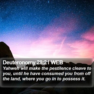 Deuteronomy 28:21 WEB Bible Verse Image