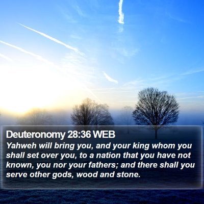 Deuteronomy 28:36 WEB Bible Verse Image